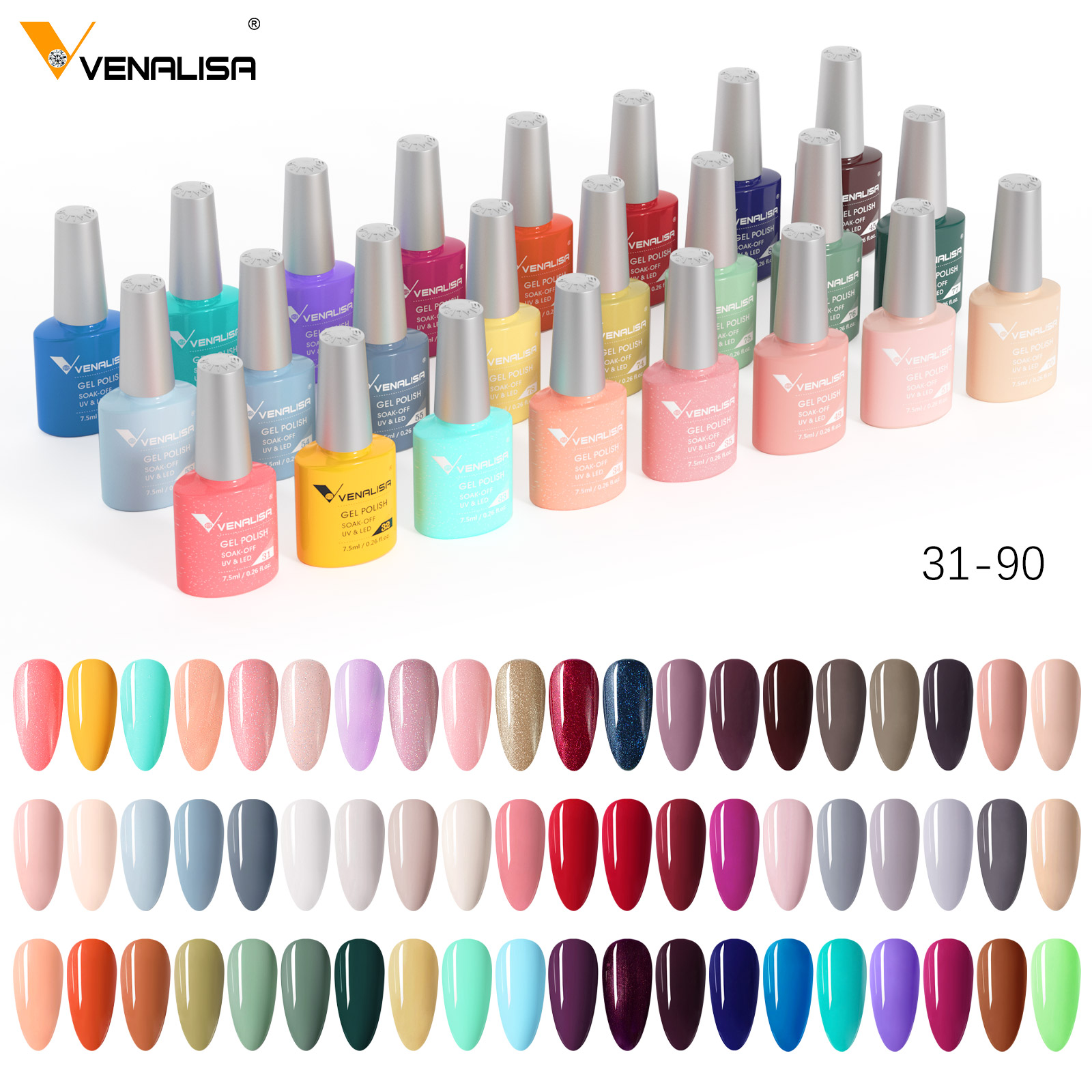 Resin Art Training - VENALISA Nagel-Gel-Nagellack, 7,5 ml, HEMA/TPO-frei, super