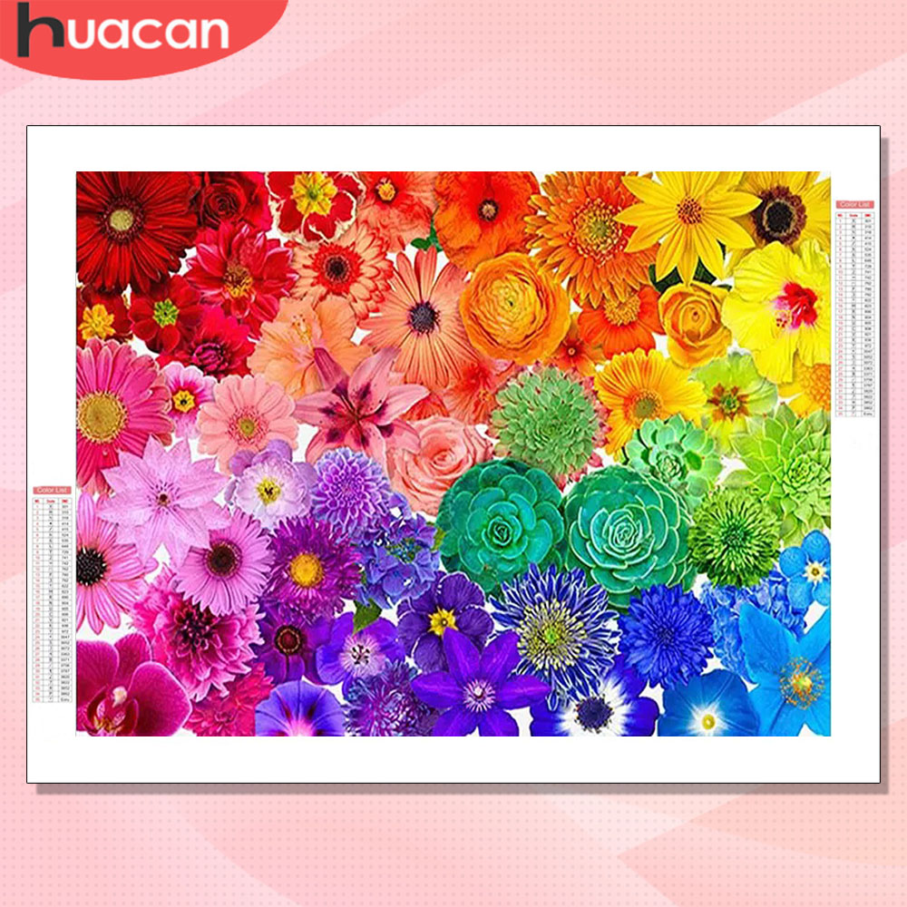 Resin Art Rose - HUACAN Diamant-Malerei-Sets Blumen Bunte Rose Heimdekoration