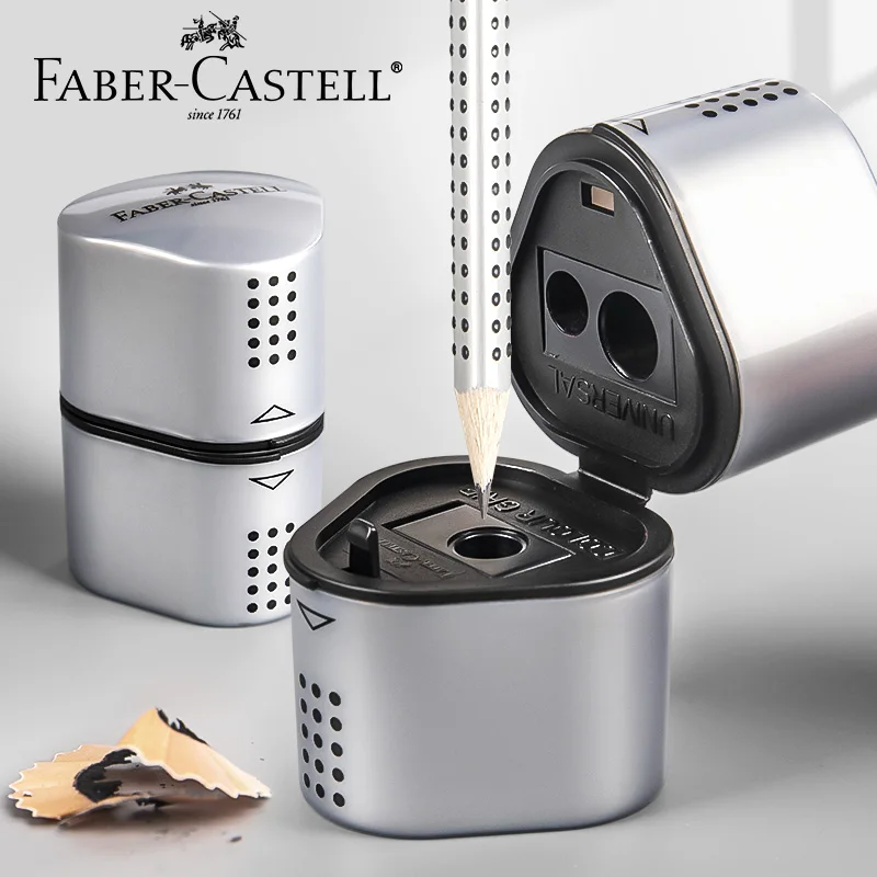Faber-Castell Pencil Grip - Faber-Castell Grip Trio 3-in-1 Künstlerstiftspitzer, manueller