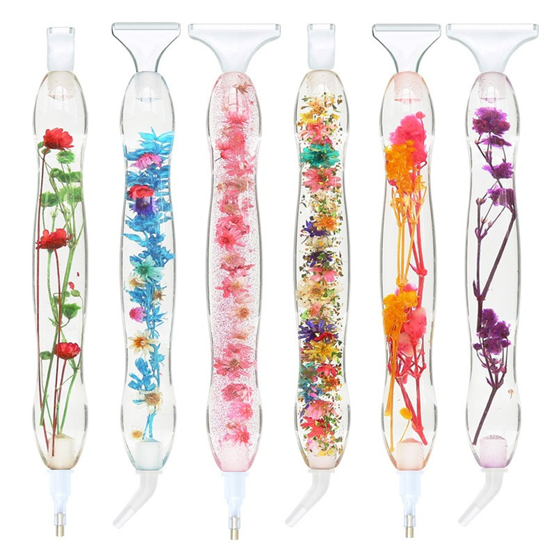 Resin Art Design - 1 Set Blumendesign Harz 5D Diamant-Malstift,