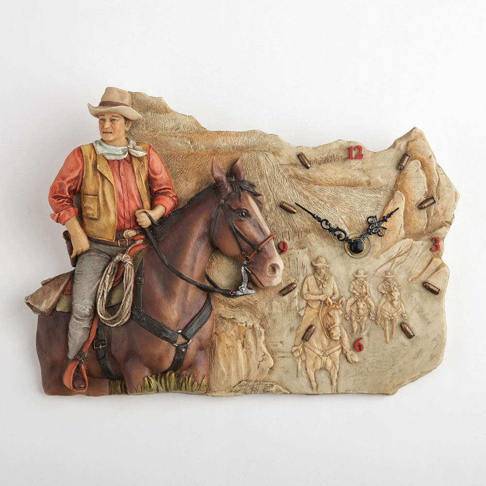 Vintage Western Cowboy Pferde- – Resin Art Clock Bewertung und Preis
